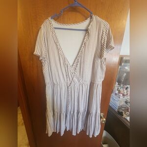 Striped tiered dress